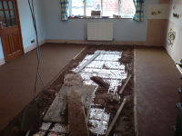 Floor screeding almost completed